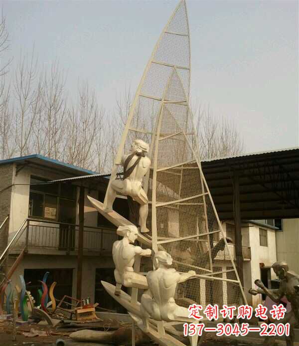 沧州园林不锈钢帆船景观雕塑