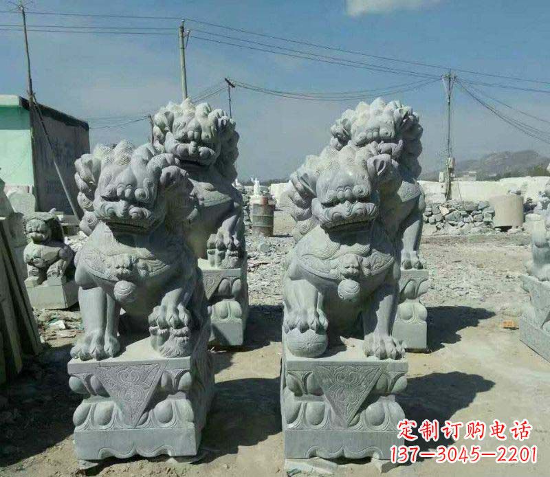 沧州园林仿古狮子景观石雕