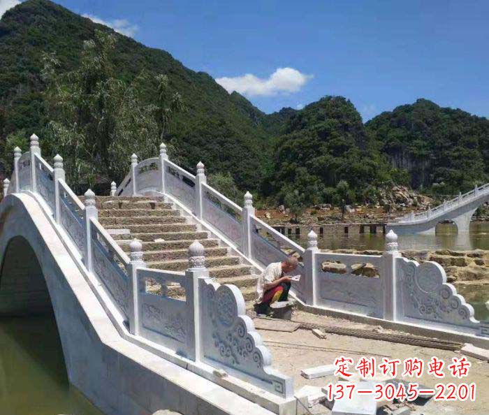 沧州园林景观大理石桥栏板石雕_1
