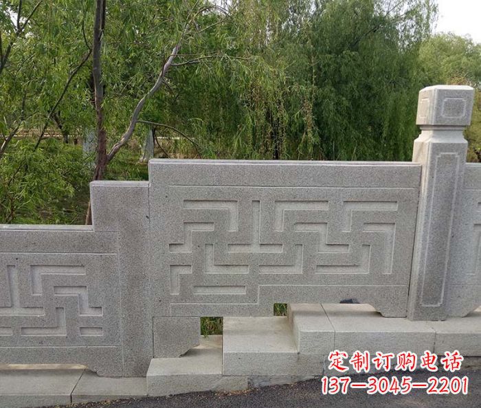 沧州园林景观大理石桥栏板石雕 (7)