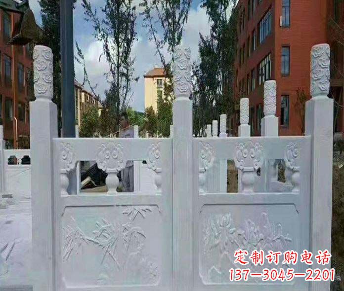 沧州园林景观大理石桥栏板石雕_2