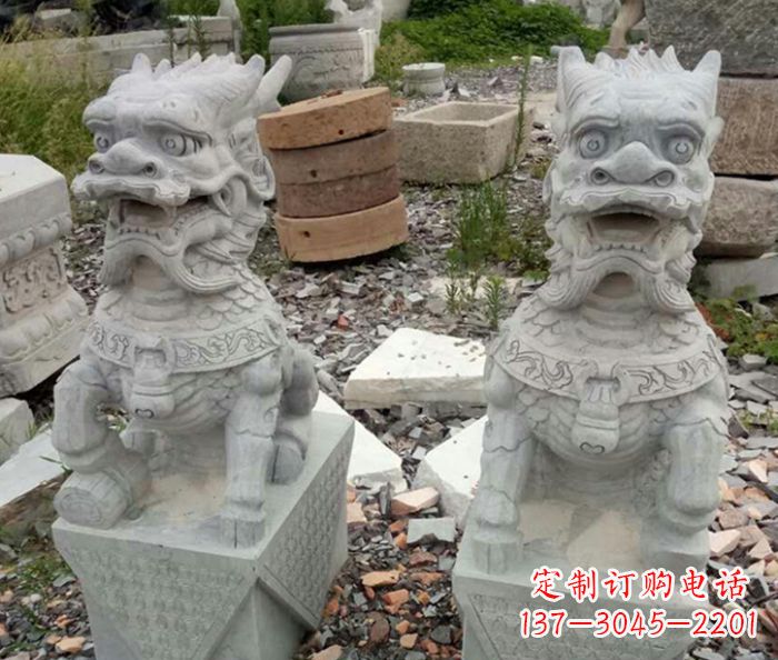 沧州园林景观仿古麒麟石雕