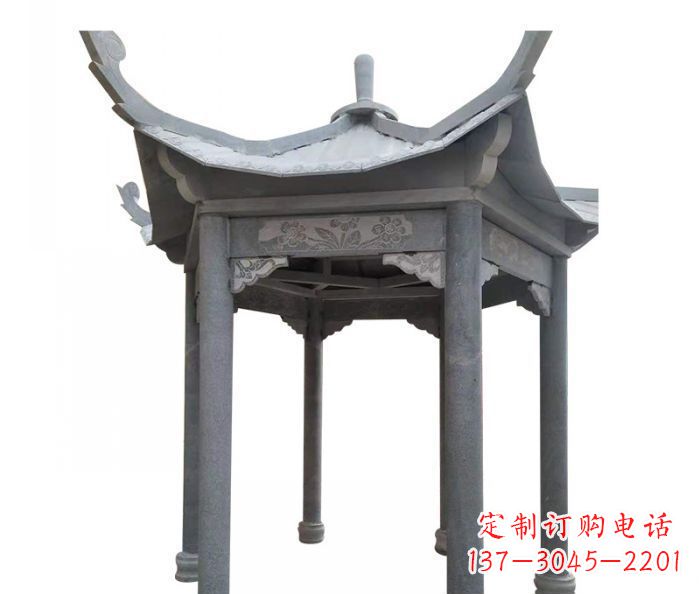 沧州园林景观仿古石雕凉亭 (3)