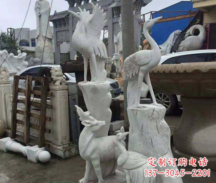 沧州园林景观仙鹤石雕