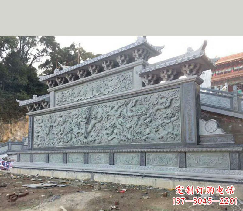 沧州园林九龙壁景观石雕 (2)