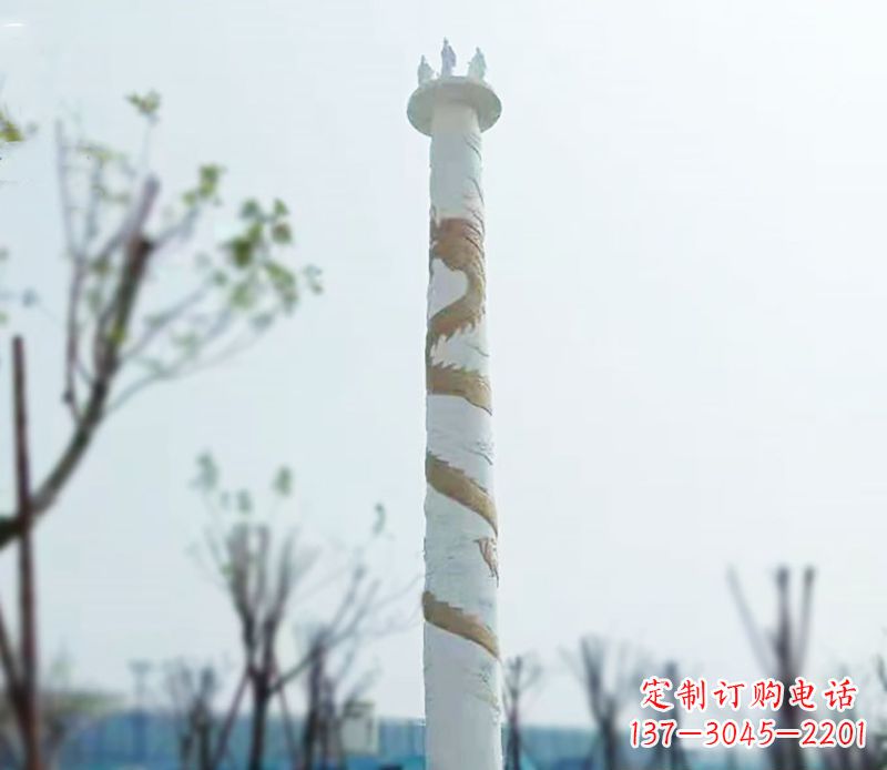 沧州园林龙柱景观不锈钢