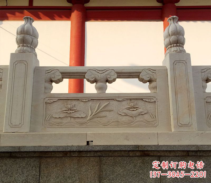 沧州园林石浮雕栏板景观石雕 (2)
