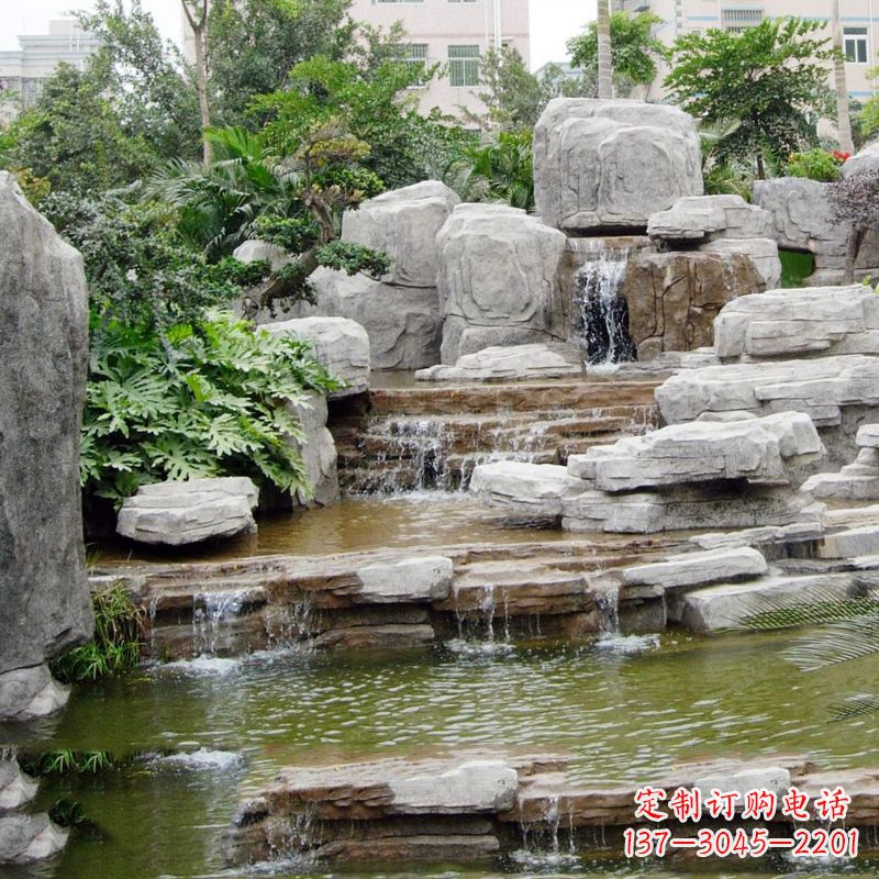 沧州园林石头假山流水