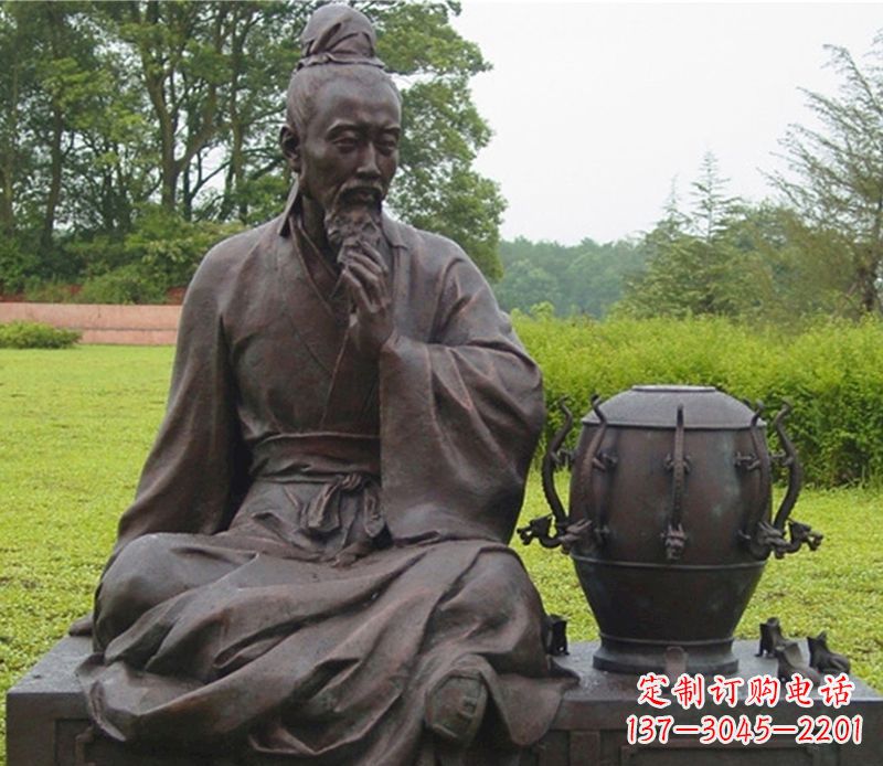 沧州张衡科学家铜雕