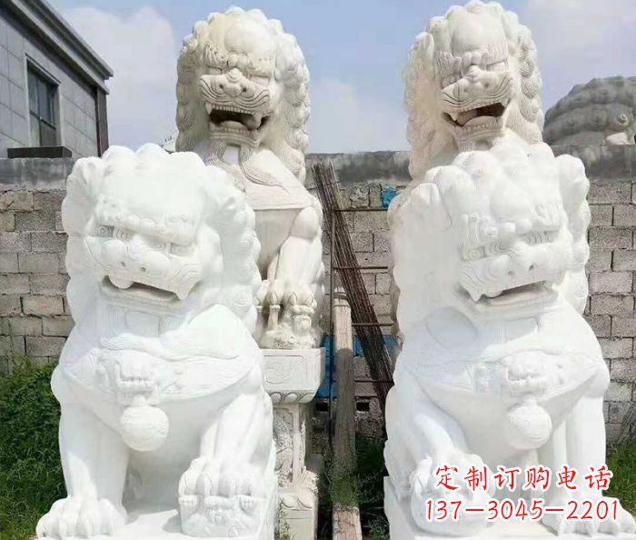 沧州招财动物汉白玉狮子石雕