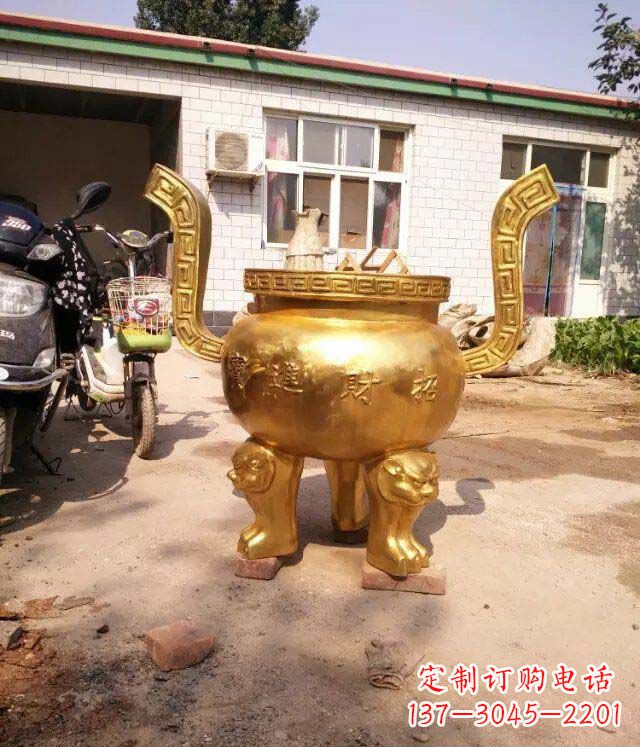 沧州招财进宝香炉寺庙铜雕