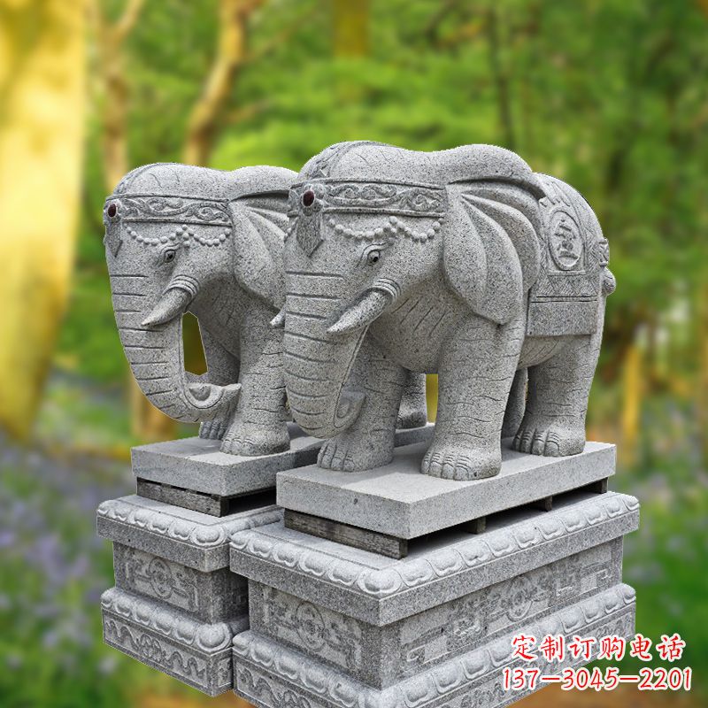 沧州招财纳福石雕大象