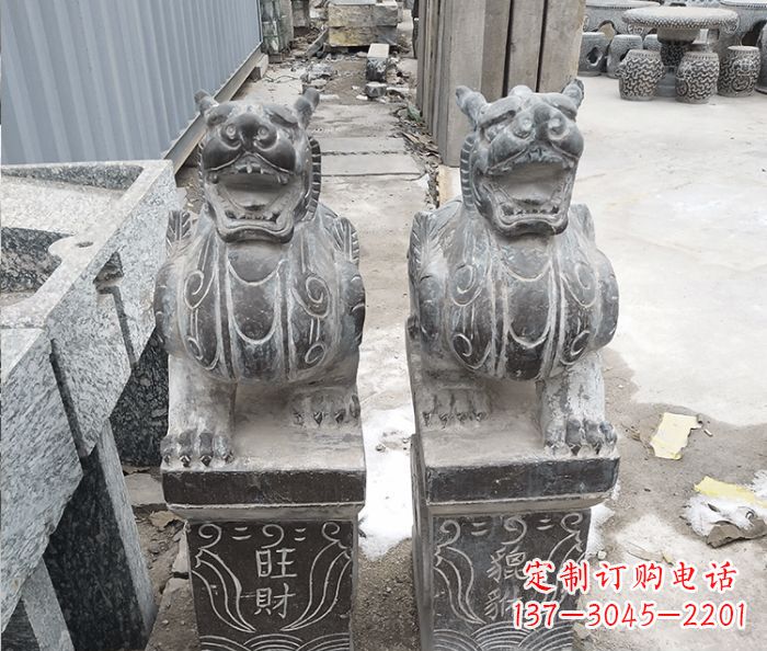 沧州招财神兽貔貅石雕 (2)