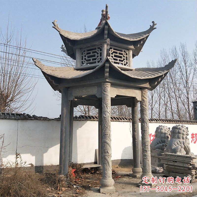 沧州中式双层石雕凉亭
