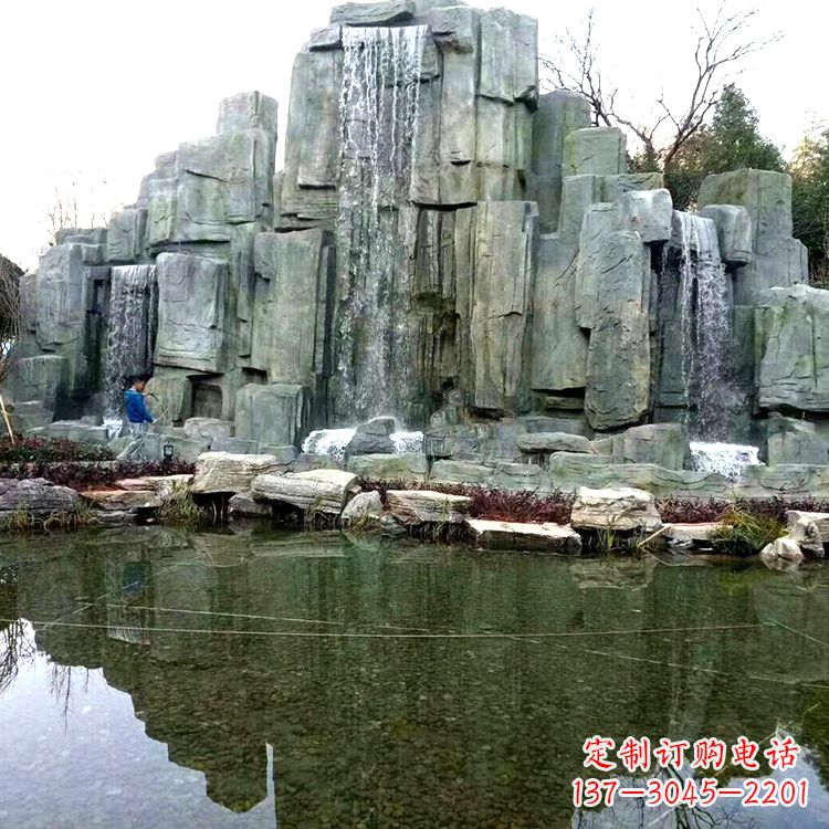 沧州中式园林流水假山雕塑