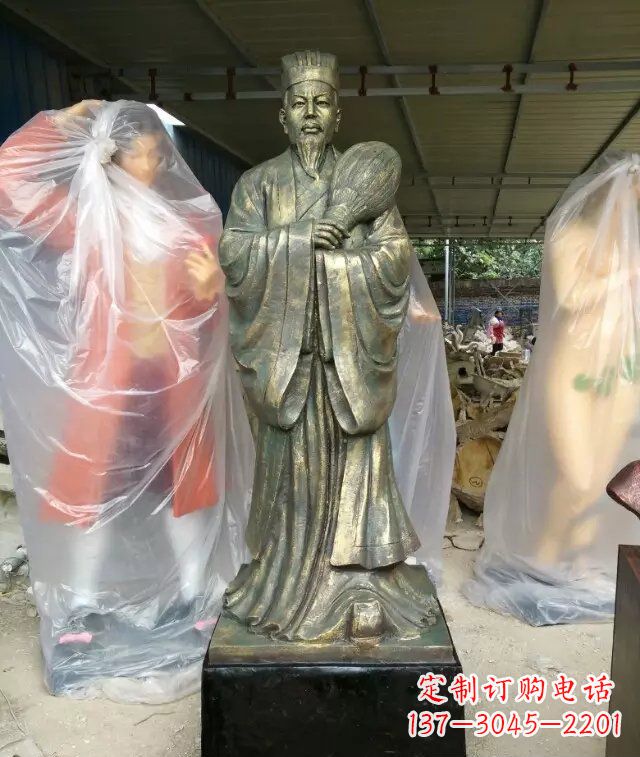 沧州诸葛亮古代人物铜雕