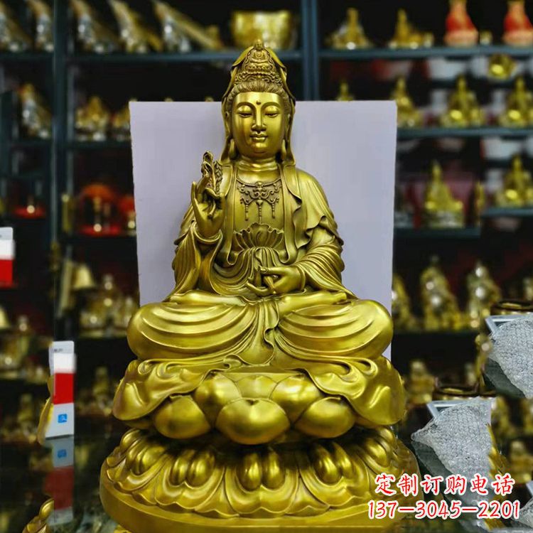 沧州铸铜观音菩萨佛像雕塑