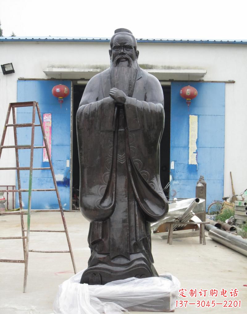 沧州铸铜孔子摆件