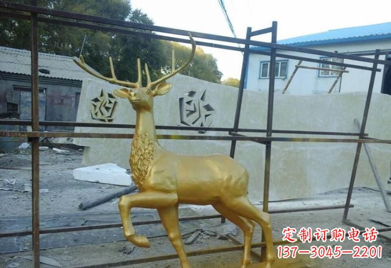 沧州铸铜梅花鹿雕塑