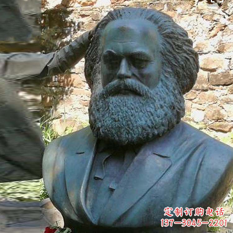 沧州铸铜名人无产阶级导师马克思头像雕塑
