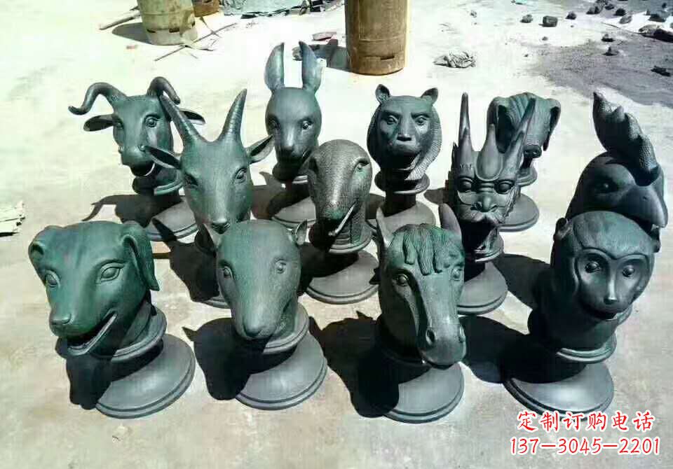 沧州铸铜十二生肖动物雕塑