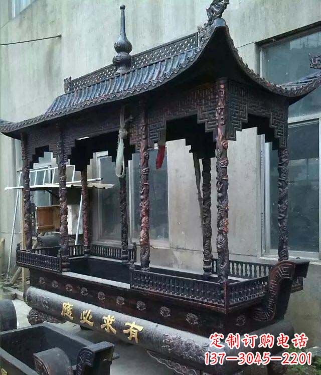 沧州铸铜寺庙香炉铜雕 (2)