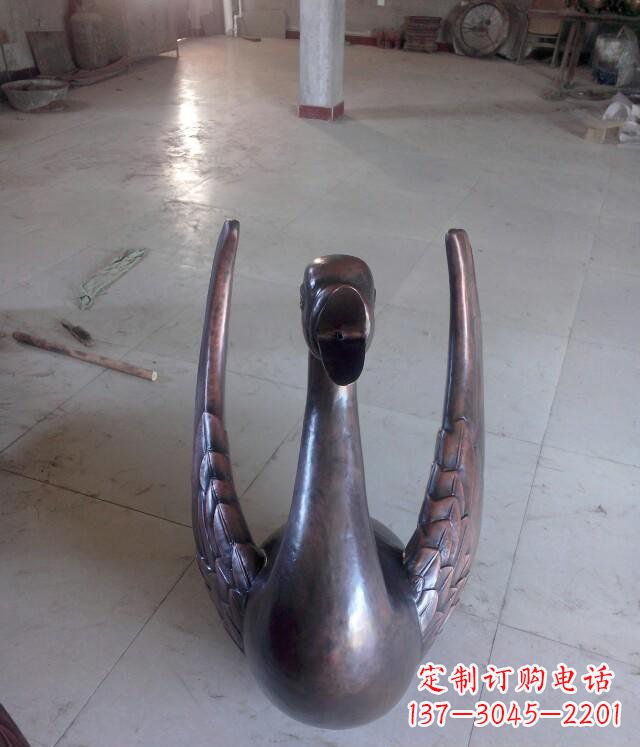 沧州铸铜天鹅公园动物铜雕