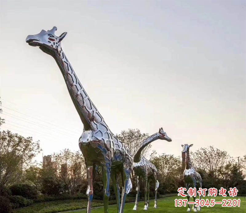 沧州不锈钢长颈鹿雕塑