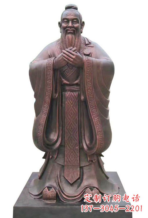 沧州紫铜孔子像