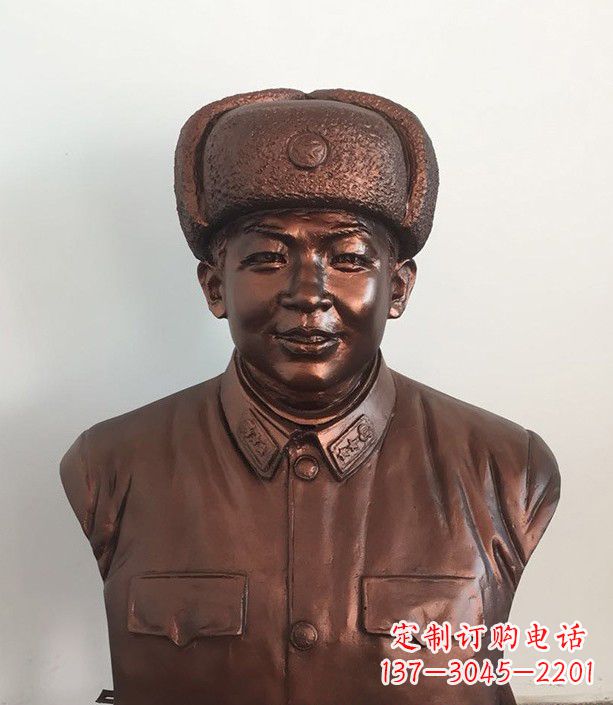 沧州紫铜雷锋半身像