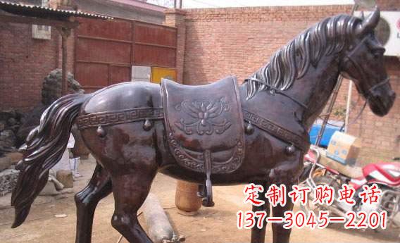 沧州紫铜马公园铜雕