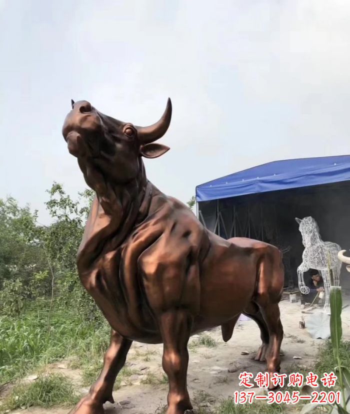 沧州紫铜牛动物雕塑