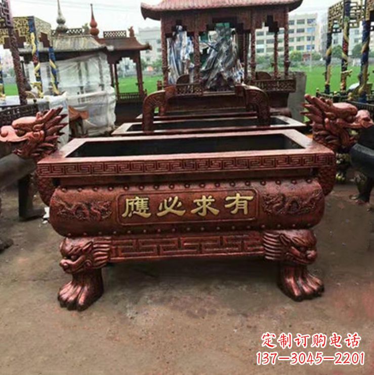 沧州紫铜香炉雕塑