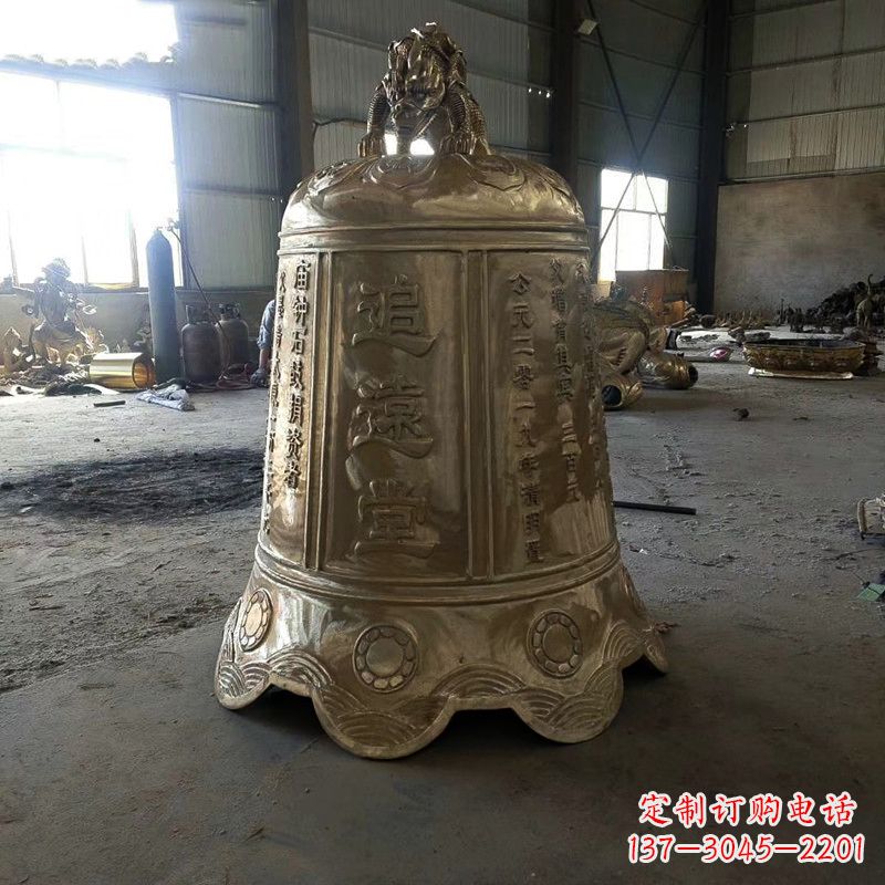 沧州宗祠铜钟雕塑