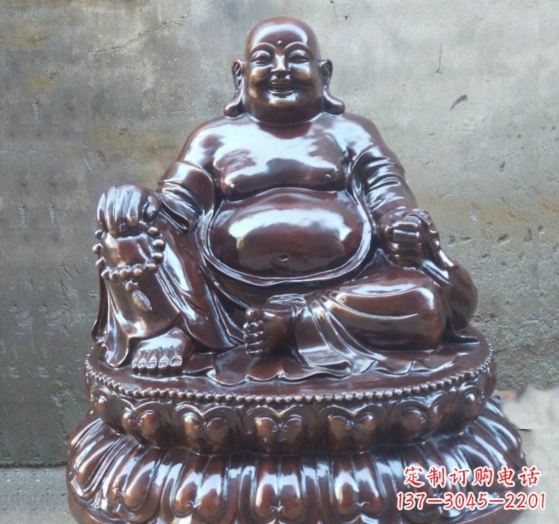 沧州宗教庙宇弥勒佛铜雕
