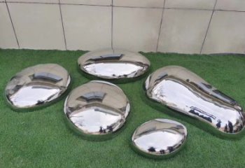 沧州镜面不锈钢城市创意鹅卵石雕塑