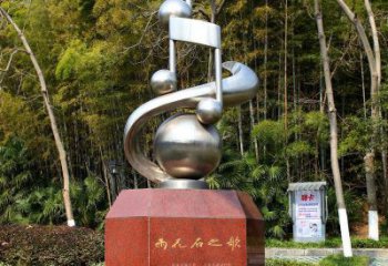 沧州音符雕塑-公园不锈钢镜面创意音符雕塑